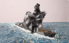 Взрыв на корабле - фото